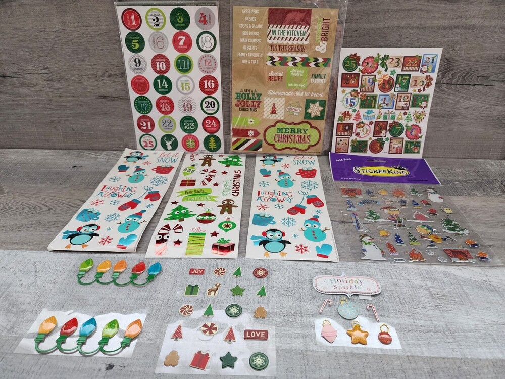 Lot of Scrapbooking 3D Stickers - RETIRED - Christmas - Embellishments NEW #36